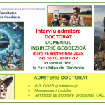 Admitere doctorat inginerie geodezica